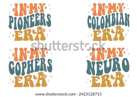 In My Pioneers Era, In My Colombian Era, In My Gophers Era, In My Neuro Era retro T-shirt