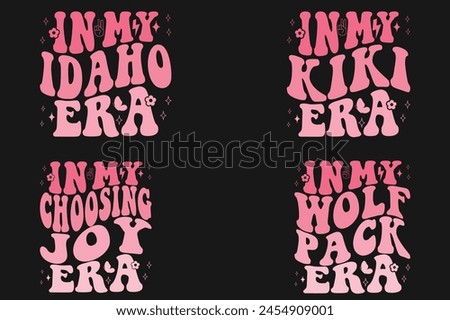 In My Idaho Era, In My Kiki Era, In My Choosing Joy Era, In My Wolf Pack Era Retro T-shirt