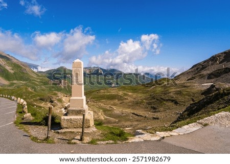 Similar – Image, Stock Photo Picturesque view narrow route between verdant plantations on hills and small village in Malaysia