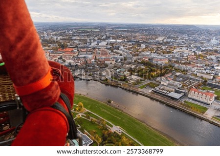 Similar – Image, Stock Photo View over the Elbe river and the cliffs of Saxon Switzerland to Stadt Wehlen