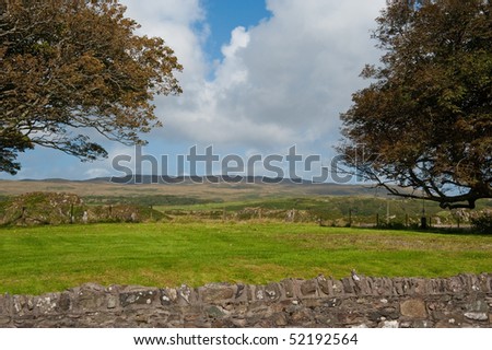 Field near Hadrian's wall in England