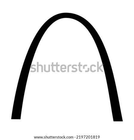 Gateway Arch black icon. Suitable for website, content design, poster, banner, or video editing needs