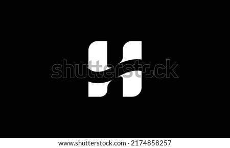 Alphabet letters Initials Monogram logo H, S vector illustration Stock fotó © 