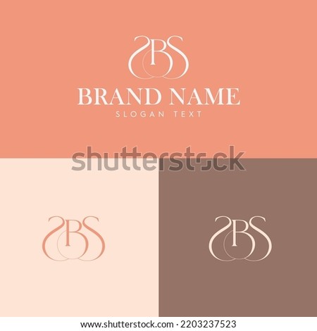 SBS Flower shape Logo design for Beauty Fashion and Clothing