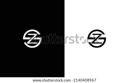 Initial alphabet letter monogram icon logo SZ Stock fotó © 