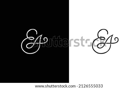EA abstract vector logo monogram template