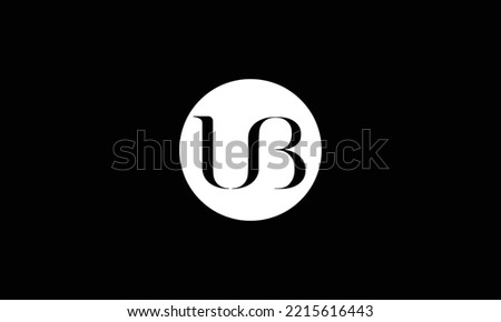 BU UB Abstract initial monogram letter alphabet logo design