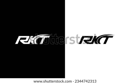 RKT letter logo design with black background