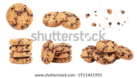 Similar – Image, Stock Photo Cookies with chocolate and nut icing