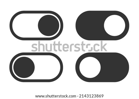 Switch toggle buttons ON OFF icon. App element illustration symbol. Sign  technology vector.