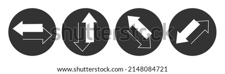 Exchange double arrow circle icon. Interchange point illustration symbol. Sign app button vector.