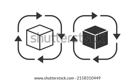 Supply chain icon. Cargo delivery illustration symbol. Sign logistics vector.