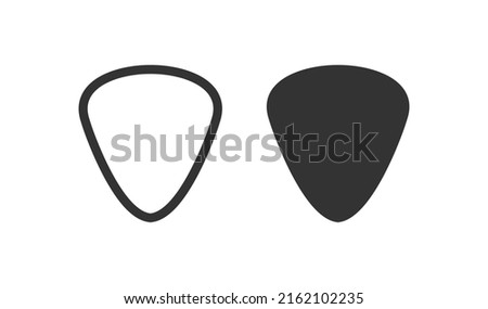 Guitar Pick icon. Mediator for playing the guitar illustration symbol. Sign plectrum vector.