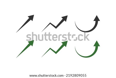 Up arrow icon. Positive graphic illustration symbol. Sign upward chart vector.