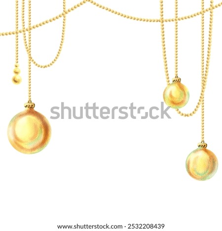 Similar – Image, Stock Photo Christmas ball with chain on fir branch