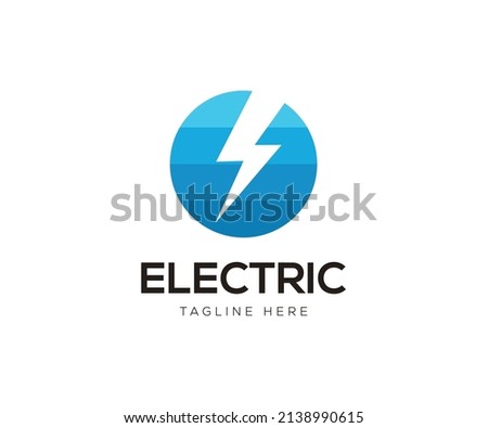 Modern electric power vector logo design concept. Energy and thunder electricity logo Templates.