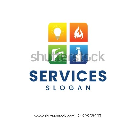 Modern Home Service Logo Design