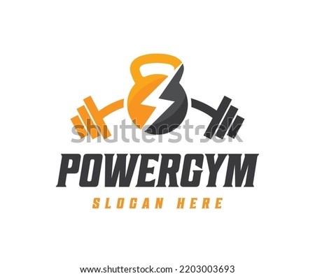 Fitness gym logo icon. Fitness center logo template.