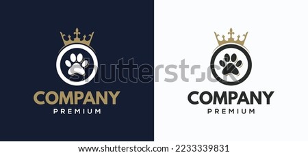 King dog vector logo design inspiration template