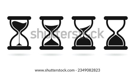 Hourglass icon set. Sandglass vector icons. Vector illustration