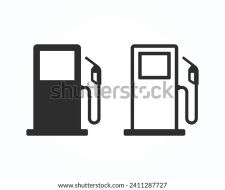 Gas pump icon. Fuel, gas, gasoline, oil, petrol signs. Vector illustration.