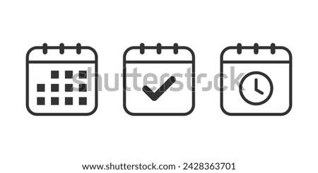 Calendar icon vector illustration. Calendar sign and symbol. Schedule icon symbol