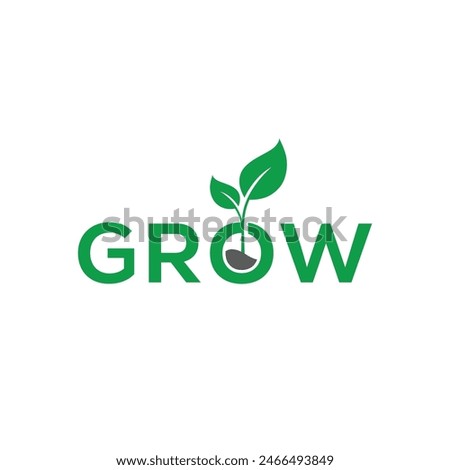 Seedling Logo design. Growth concept. Environment friendly symbol.