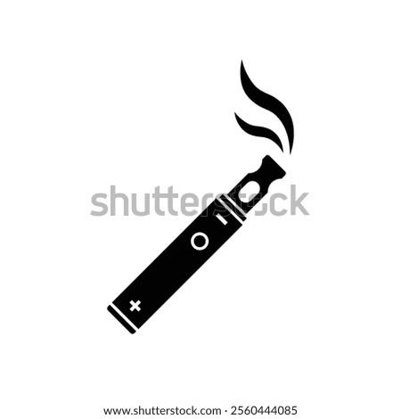 Electronic cigarette icon. Vape device. E-cigarette vector icon. Electronic cigarette sign vector illustration on isolated white background