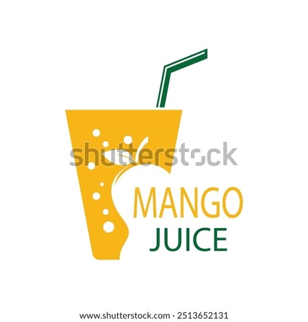 mango juice logo design template