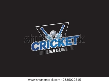 Cricket League logo with black background