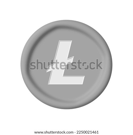 Litecoin sign icon as crypto currency symbol