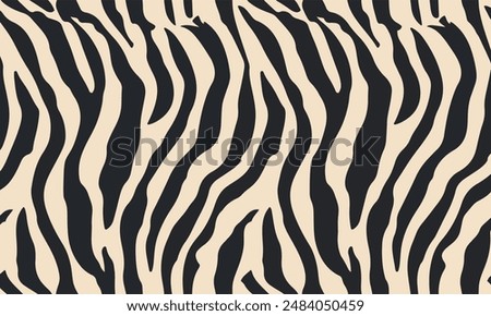 zebra stripe animal jungle texture isolated vector . seamless zebra skin pattern background