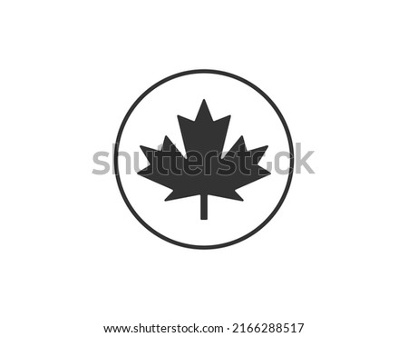 Autumn leaf canadian icon vector