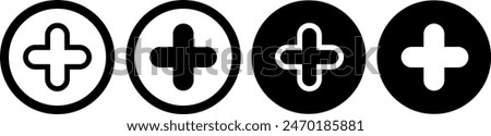 Plus Icon vector. Medical Plus icon. Add icon. Addition sign vector illustration design