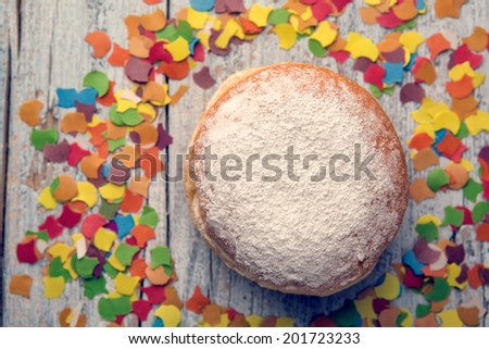 Jelly Donut and Confetti decorstion at a child\'s birthday party