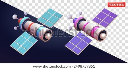 Satellite. 3d vector, Suitable for technology, telecommunications and design elements