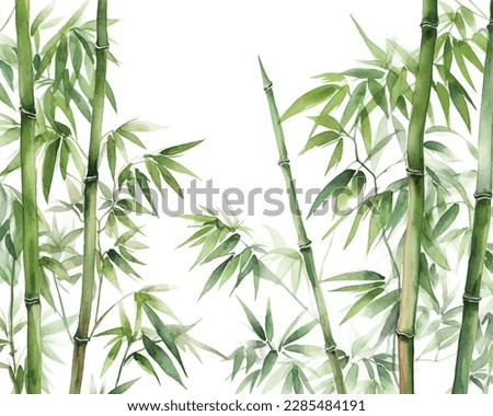 Beautiful hand drawn seamless bamboo pattern. Perfect for wallpapers, web page backgrounds, surface textures, textile. Vector vintage traditional fashion illustration ornament on white background.
