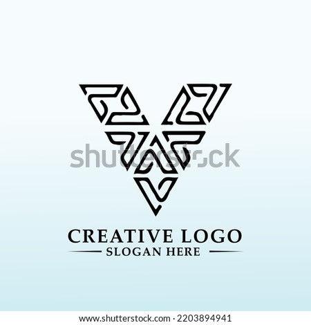 General Holding Company Logo Design letter V