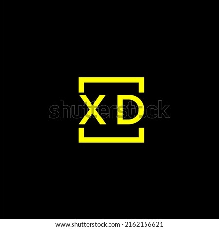 XD initial monogram logo with square style design