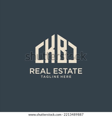 KB initial monogram logo for real estate design