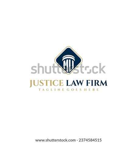 MU initial monogram for lawfirm logo ideas with creative polygon style design