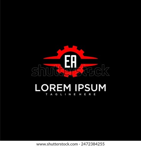 EA initial monogram for automotive logo design vector