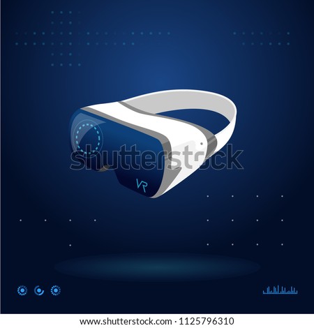 Virtual reality glasses with futuristic background II