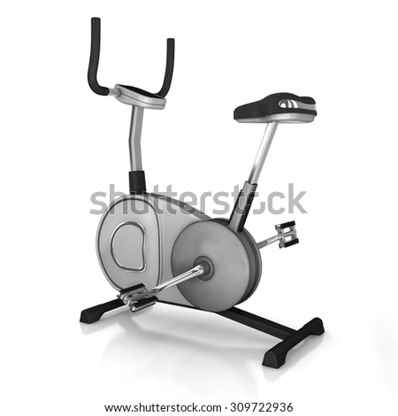 Exercise bike isolated on white background