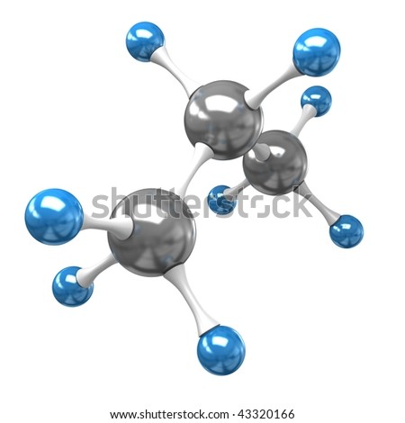 Molecule Propane Isolated On White Stock Photo 43320166 : Shutterstock