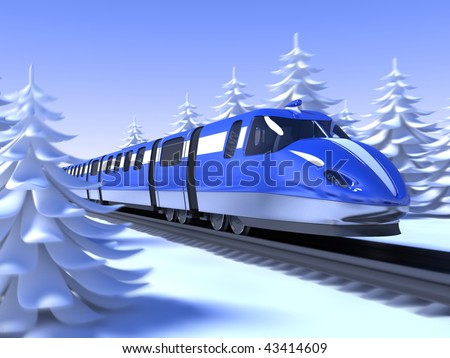 High speed rail way train