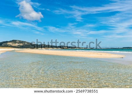 Foto Bild Leerer galicischer Strand in Corrubedo