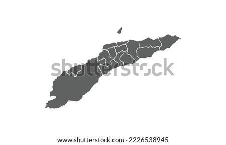 East timor isolated on white background.