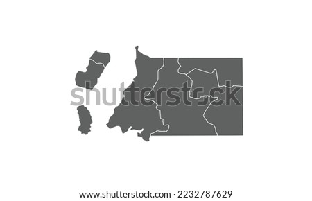 Equatorial Guinea map isolated on white background.for annual infographics report website layout.