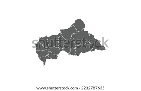 Central African Republic map isolated on white background.for annual infographics report website layout.